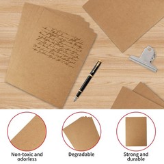 Kraft Paper A4 Craft Board Printable 50 Sheets, 180gsm, Brown Kraft P…