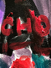 Contemporary Art Original Painting 12×12 Neoexpressionist 1980s PostPunk Gen X