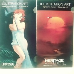 ILLUSTRATION ART AUCTION PREVIEW BROCHURES, Heritage 2024, ea. 6pg Foldout, MINT