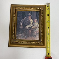 Vintage Art-thentic Master Oyls “The American Farmer” Painting on Canvas 6″x7″