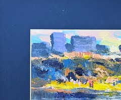Oil painting Walk Ukrainian painter canvas Unframed Decor original landscape