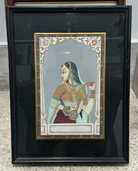 Miniature Portrait Painting Of Ragini From Ragamala Series On Paper 10×13 Inches