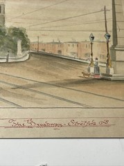 ANTIQUE PAINTING COLLECTION 1910’S SIGNED MORRIS DATED LANDSCAPE HISTORIC SITES