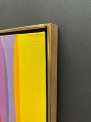 Frank Goodnow „April“ Original Abstract Oil & Acrylic Painting 25×40 Mid Century