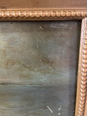 Vtg Framed Nautical Landscape Oil Painting Signed A Nelke 24×20.5 (16×20 Canvas)