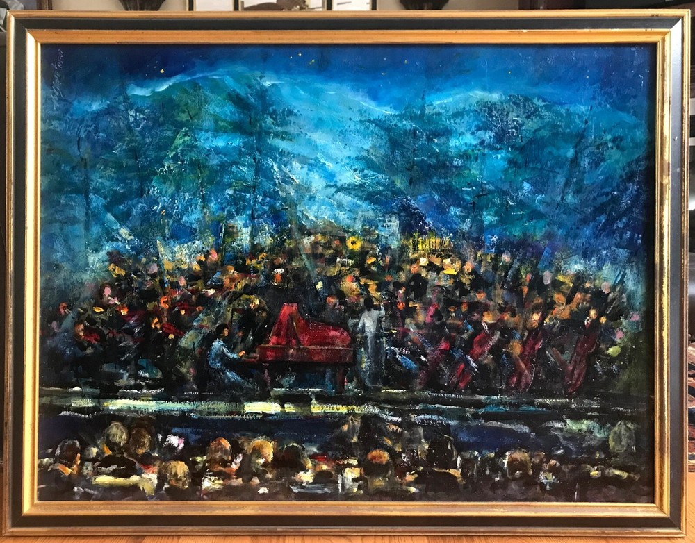 Boston Symphony, Tanglewood, Massachusetts 30×40 in. Framed Hall Groat Sr.