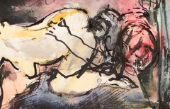 Rolf Walter Erotic Scene In Cell Watercolor Pen Paper 1989 Signed