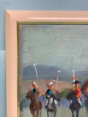 Oil on Canvas “Polo Players” by Carole Goldborough McMillan 22”x18 1/2”