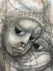 1990’s Ben Macala South Africa Abstract Brutalist Painting