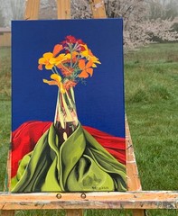 Painting Original, Still Life, Oil on Canvas Linen, 16 1/8in x 10 5/8in