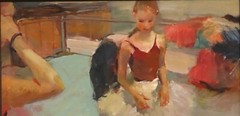 Hua Chen 1952- Chinese ORIGINAL Painting w/ Gallery COA „Before the Performance“