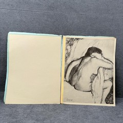 Edgar Degas Signed Stamped Drawings on Paper Lot of 7 Vintage Art
