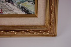 Original Hecto Vidal Oil Painting Glorieta Parque Guanajay Pinar Rio, Cuba 14×11