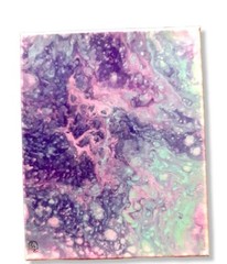 OOAK Abstract Pastel Acrylic Painting on 8 x 10 inch Canvas