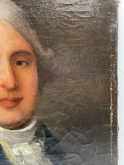 18th Century Oil on Canvas – Portrait of a Nobleman with a Powdered Wig
