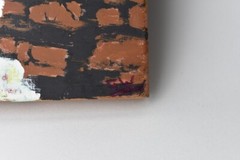 1960s or 1970s Mod City Skyline Painting on Board MCM Signed GW New York ? Indy