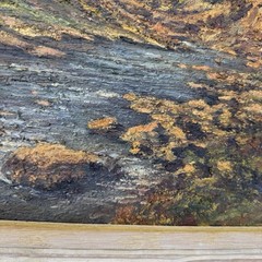 VTG 1945 Japanese Landscape Oil Painting Thick Paint Signed „Masaharu“ See Pics