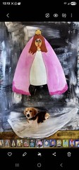 Acrylic On Cardboard Juan Karlos Cuban Art 45×30 cm…“Patrona“
