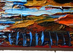 ORIGINAL█OIL PAINTING█IMPRESSIONIST ART█NATURE LANDSCAPE ABSTRACT DECO█POP OCEAN