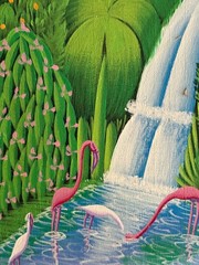 HENRI ROBERT BRESIL – HAITIAN ART: 8 X 10 ORIGINAL OIL PAINITING UNFRAMED
