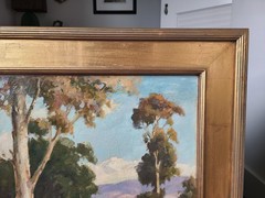 Vintage Plein Air Oil Painting 1950’s California Bay Area Coastal Scene