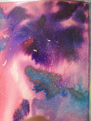 Watercolor Painting. Jeweled Nebula Storm. Immortal Defense. Paul Eres. 9×12.