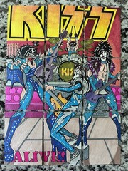 KISS Alive CARD – ACEO – Art Sketch 9 Cards Painting Puzzle Drawing 3.5 X 2.5