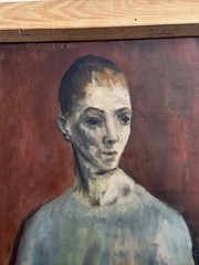 ANTIQUE PORTRAIT PAINTING WPA ARTIST LUCIUS CROWELL IMPRESSIONIST NEW YORK IL