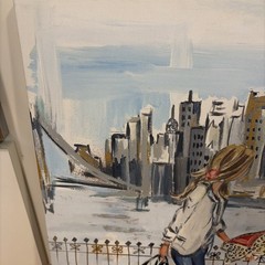 Colleen Karis Liesl Long Canvas Wall Art 2018 New York City Lady Signed