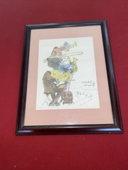 Leo Meiersdorff 1970s Watercolor Signed Framed Print Internationally Famous NOLA