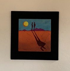 Silk Batik Painting Abstract Art Arizona Patricia Reinking Southwest Landscape
