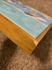 Karen Fields Dogs On The Beach Canvas Painting 19×19