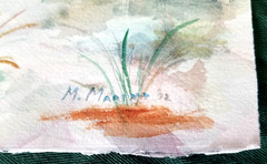 VTG Original Watercolor Silver Lake Dunes Beach & Sailboat Art 1992 Signed