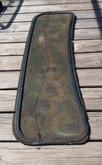 OOAK Folk Art Painting Mounted In Original 1928 Dodge Wayfarer Windshield Frame