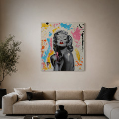 Original Acrylic Painting Inspired by Marilyn Monroe 90×100 cm Pop Art Canvas