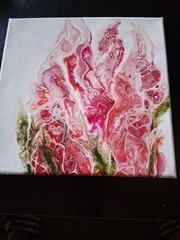 canvas Original art decor wall hanging. Excellent condition. Acrylic Flow