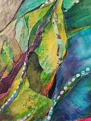 Original Mixed Media Canvas Artwork Signed by „Paula“ 16 x 16 x 1 1/2 Multicolor