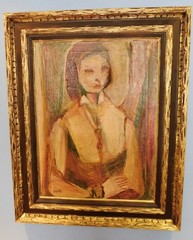 LARGE 1957 FAUVIST BAY AREA FIGURATIVE EXPRESSIONIST SCHOOL Oil PAINTING – KEITH