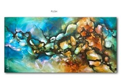 abstract art modern painting Mix Lang contemporary home decorative vivid color