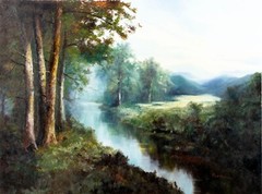 Ron Williams (TN,1947-2016) oil painting 140210