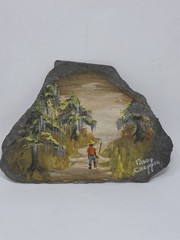 Trudy Choppin, New Orleans Original, Signed – Hand Painted on Slate