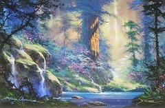 James Coleman “ Living Light “ Hand – Painted & Giclee Autograph Made in USA