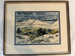 Edna Andrade original signed water color painting -1958- original from a master