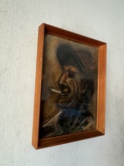 FINE ANTIQUE FIGURATIVE MAN PORTRAIT EXPRESSIONIST OIL PAINTING OLD VINTAGE 1930