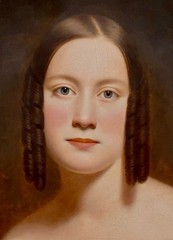 19th c. Portrait of a Young Elegant Bride-Oil painting c.1840s