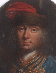 Ádám Mányoki (1673-1757) „Portrait of a young Polish nobleman“ superb oil/copper