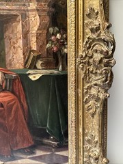 ANTIQUE MASTERFUL PORTRAIT PAINTING CARDINAL RELIGIOUS ICON INTERIOR LISTED OIL