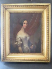 Georgian Oil Portrait of Society Woman Circa 1810