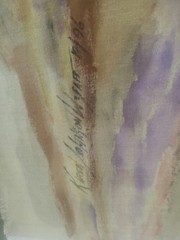 Miles Davis 48″ Original Linen Painting Karen Johnson Wyatt Dated 10/96 No Frame