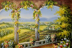 Country Vineyard – Hand Painted Oil Painting on canvas 20 1/2 x 24 1/2″